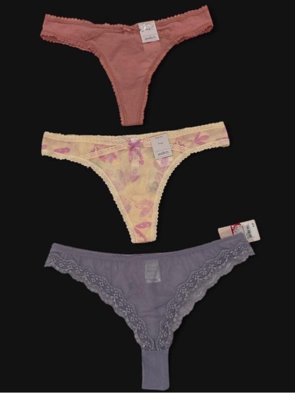 NEVER WORN Auden lingerie thong set size medium new with tags